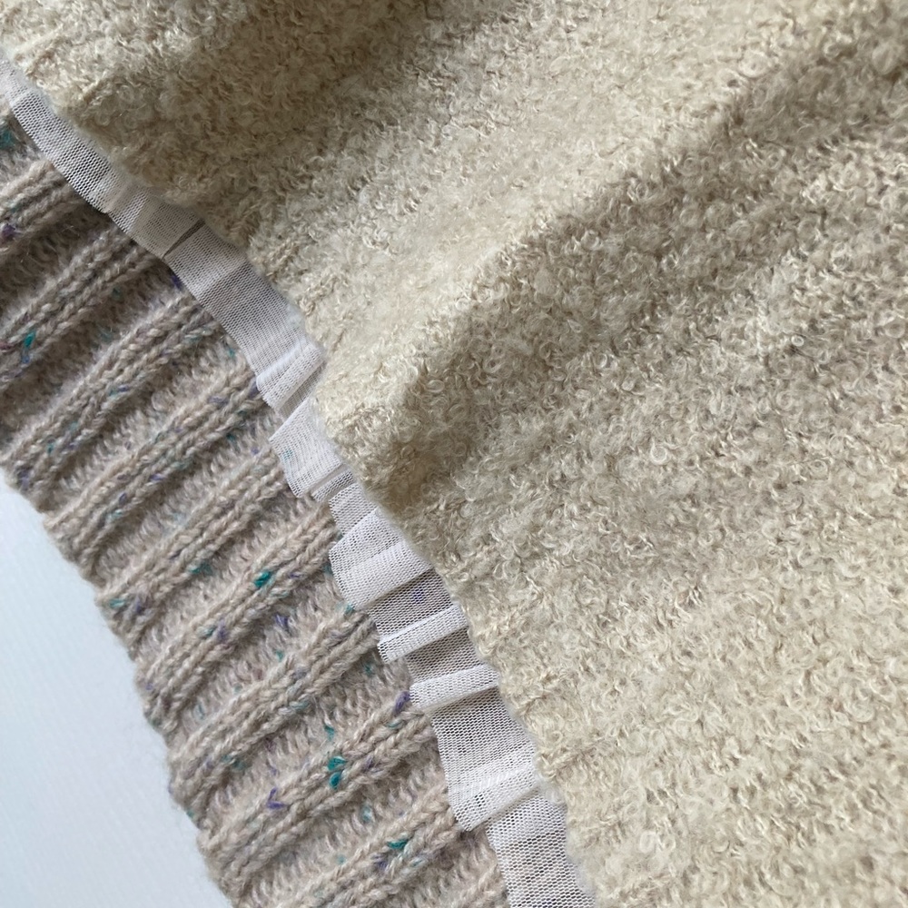 🧵2/$80🧵 CHARLIE & ROBIN Anthro Cardigan, tulle, boucle, unique, ribbon trim - Picture 9 of 17